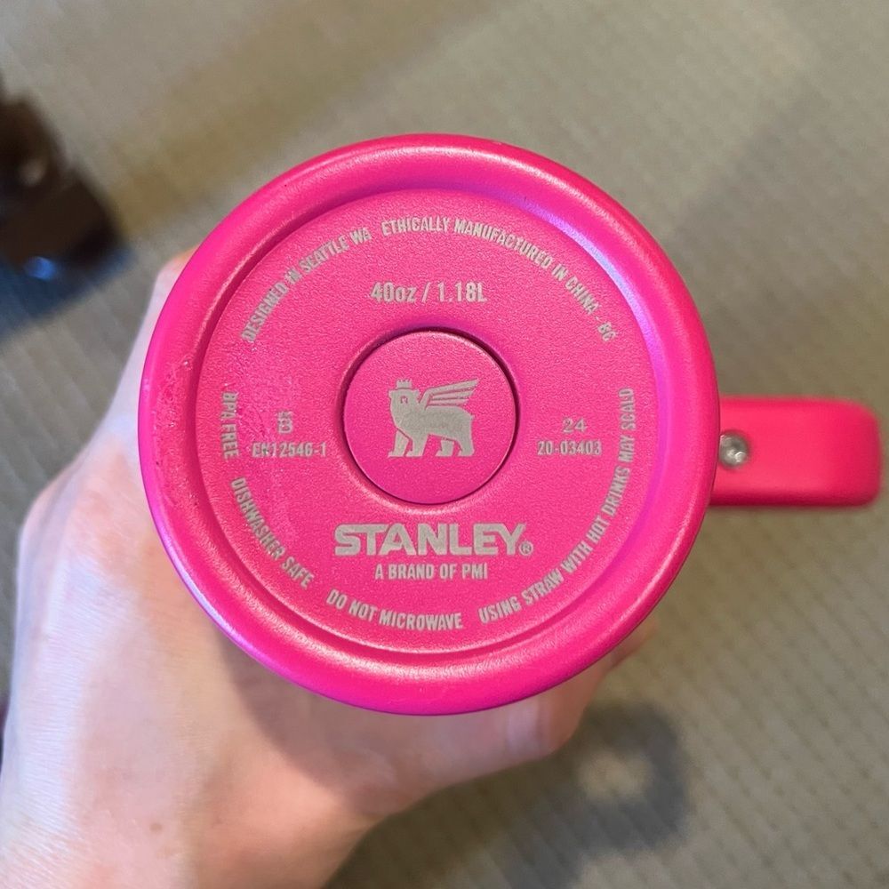 Stanley Quencher 40oz Passion Pink Insulated Water Bottle with Handle - Picture 15 of 16
